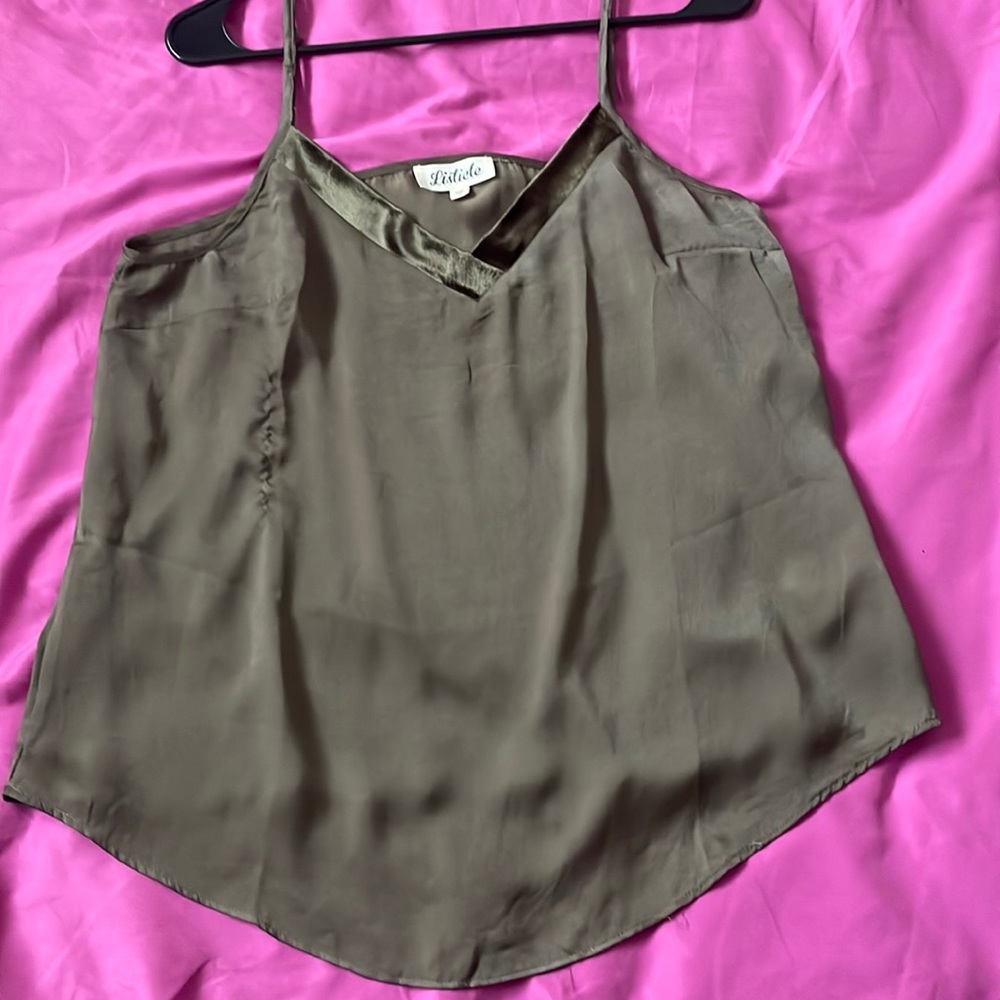 Vintage Silk V-neck Nightgown Strap Tank